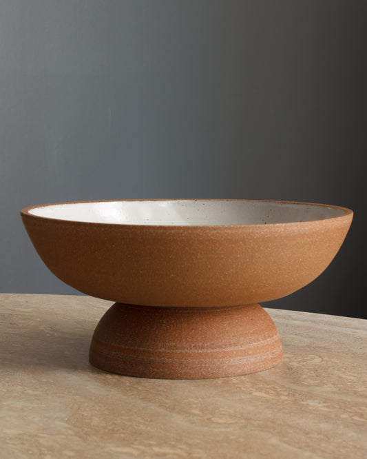 Speckled Red/Brown Pedestal Bowl