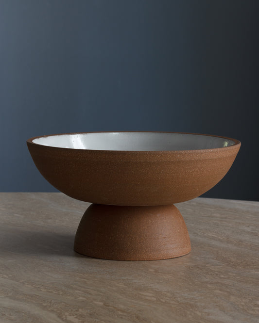 Red/Brown Pedestal Bowl