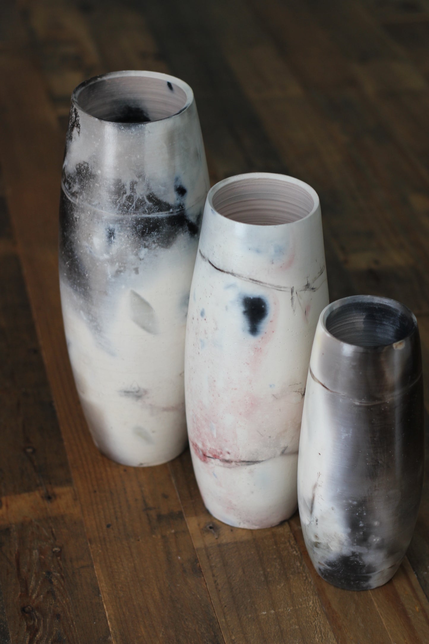 Set of 3 Pit Fired Vessels