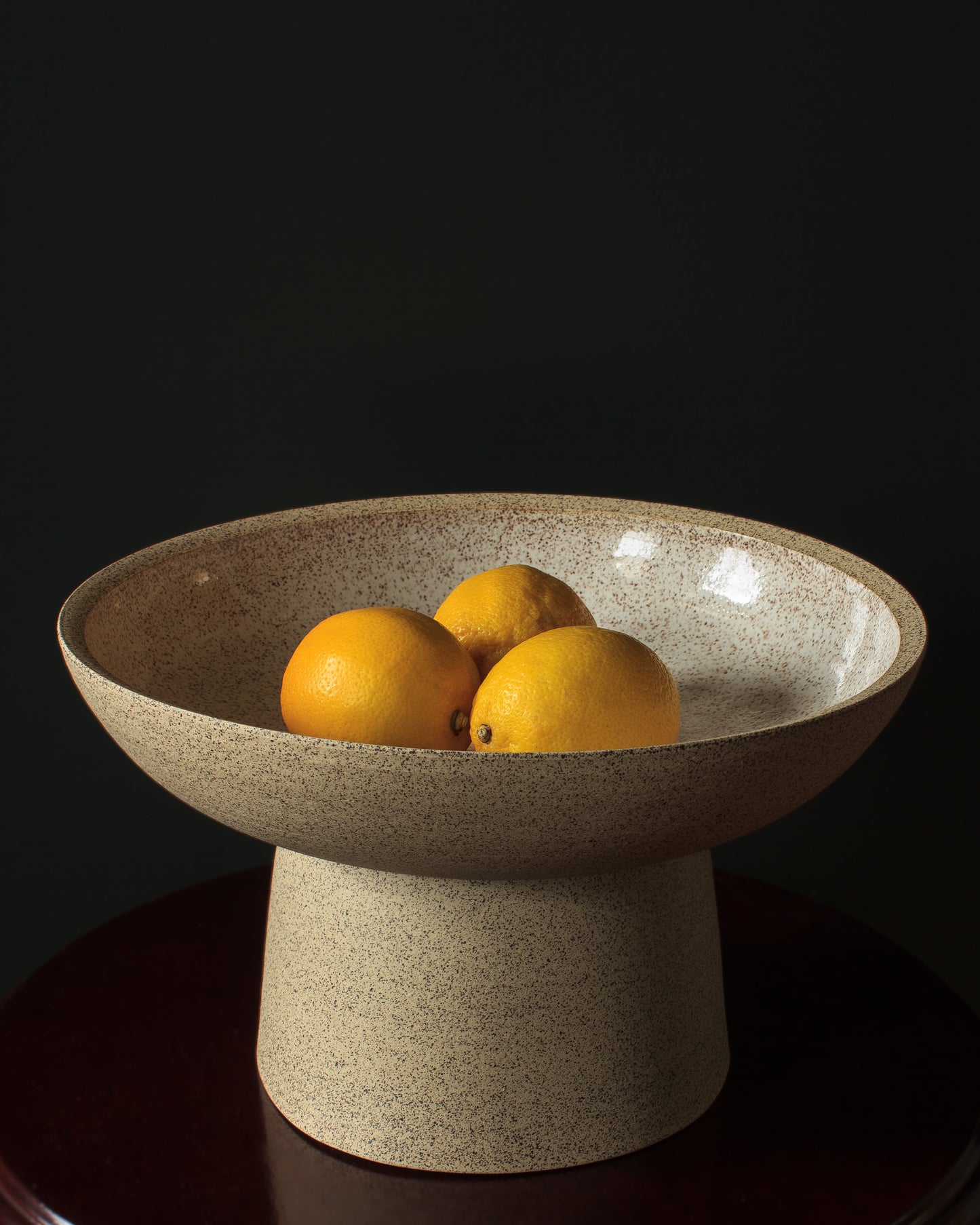 Speckled Pedestal Bowl