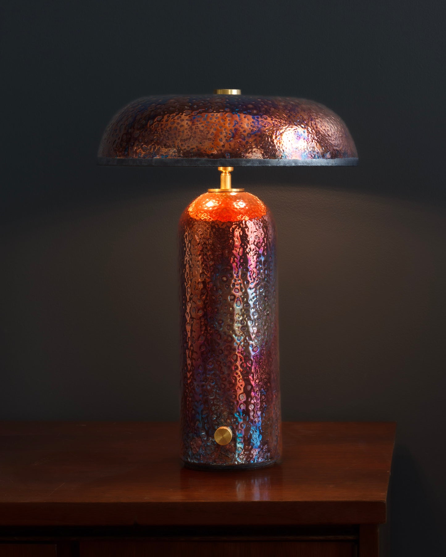 Raku Lamp - Copper Fire