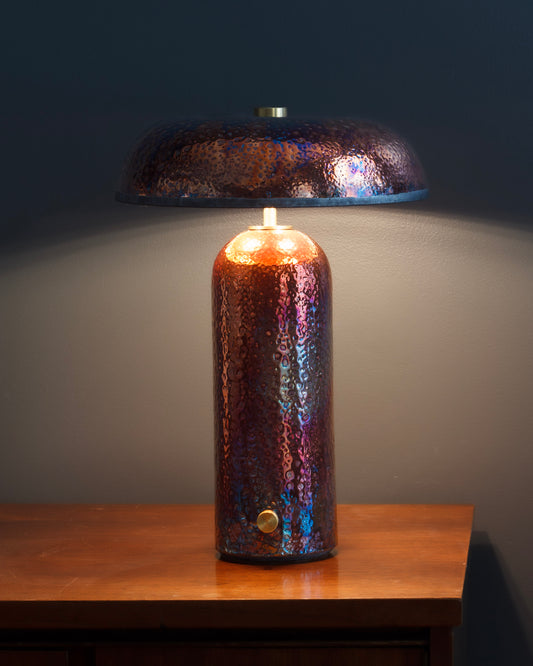 Raku Lamp - Copper Fire