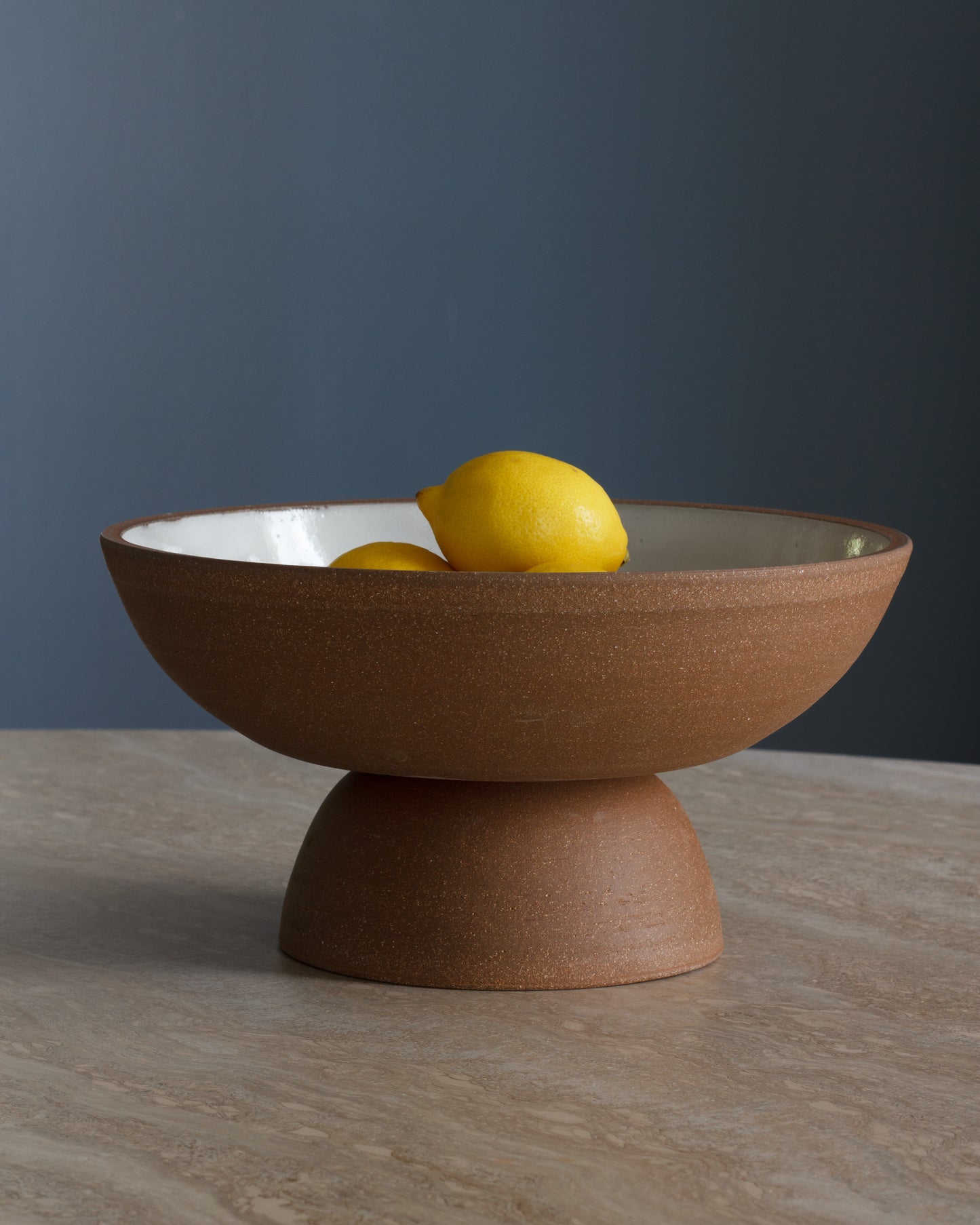 Red/Brown Pedestal Bowl