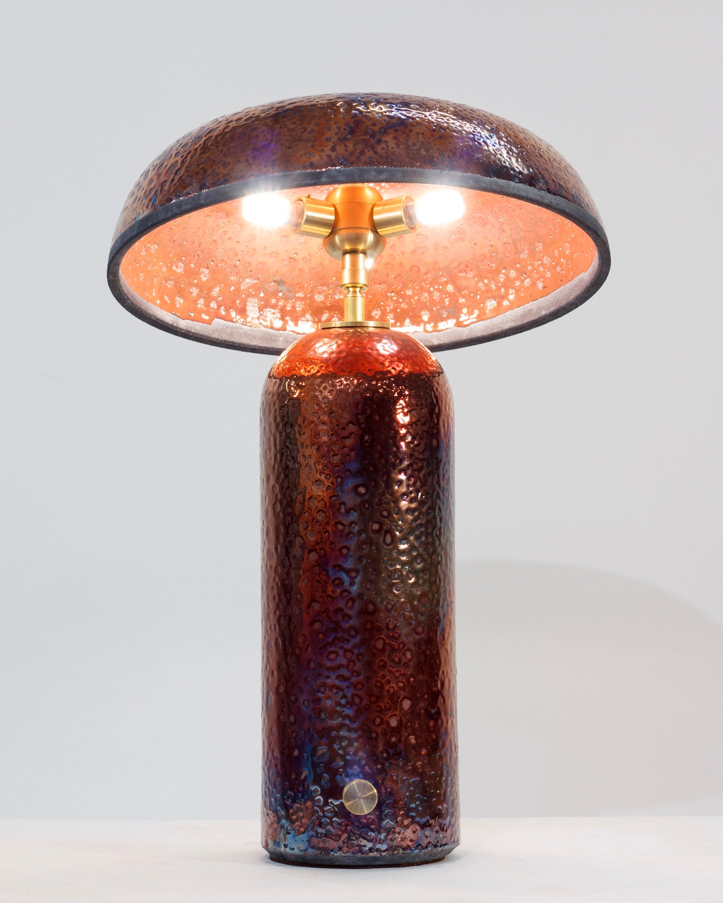 Raku Lamp - Copper Fire