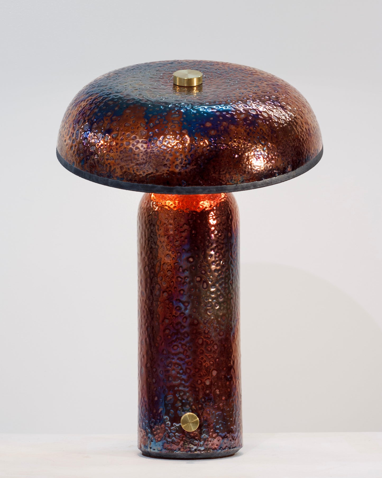 Raku Lamp - Copper Fire