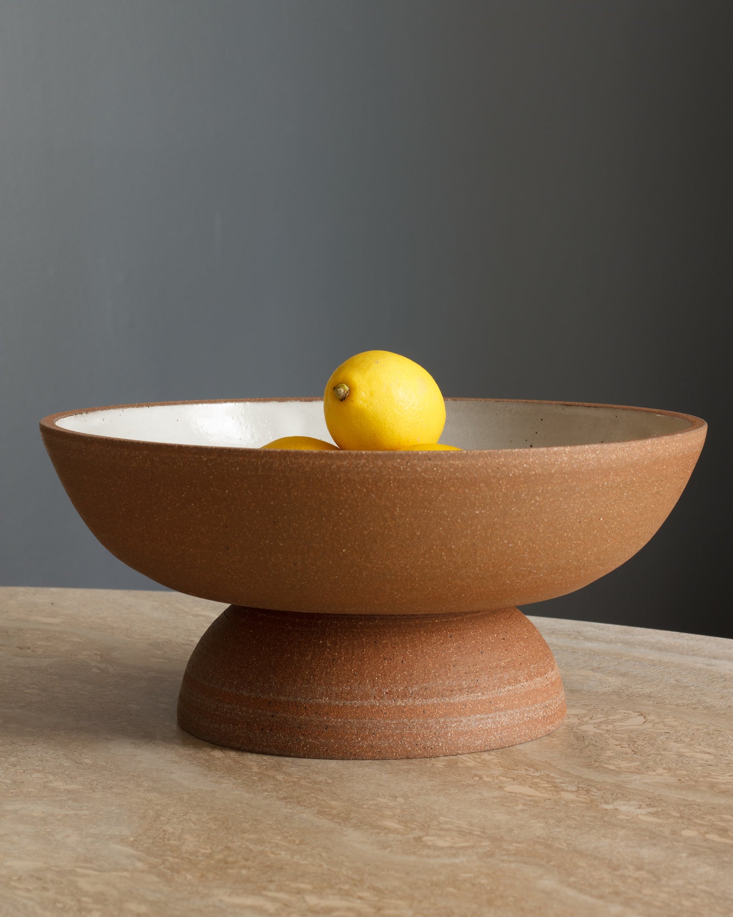 Speckled Red/Brown Pedestal Bowl
