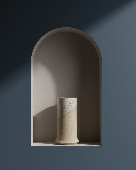 Speckled Vase - White