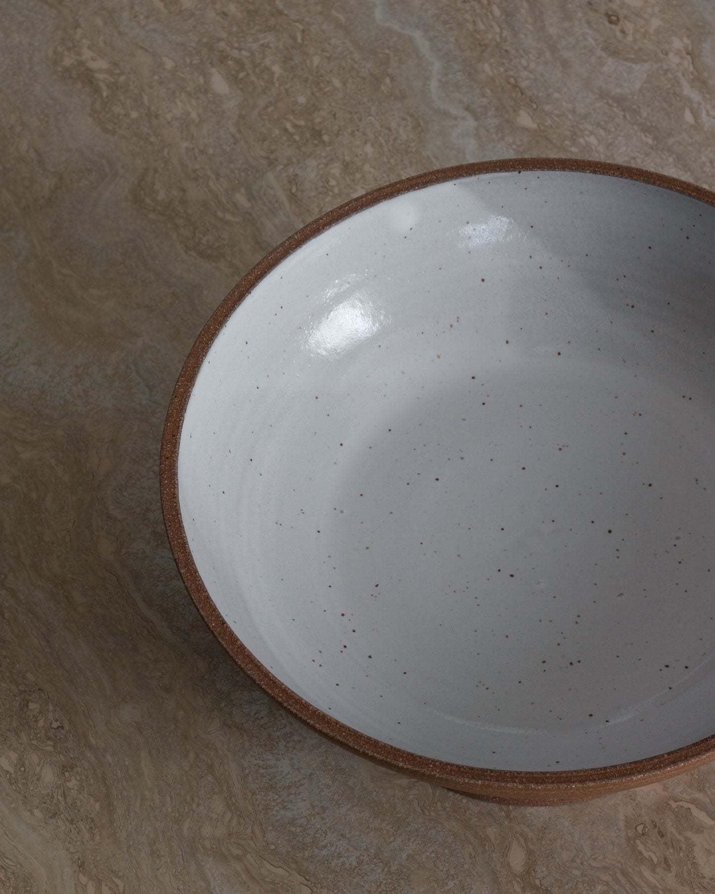 Speckled Red/Brown Pedestal Bowl