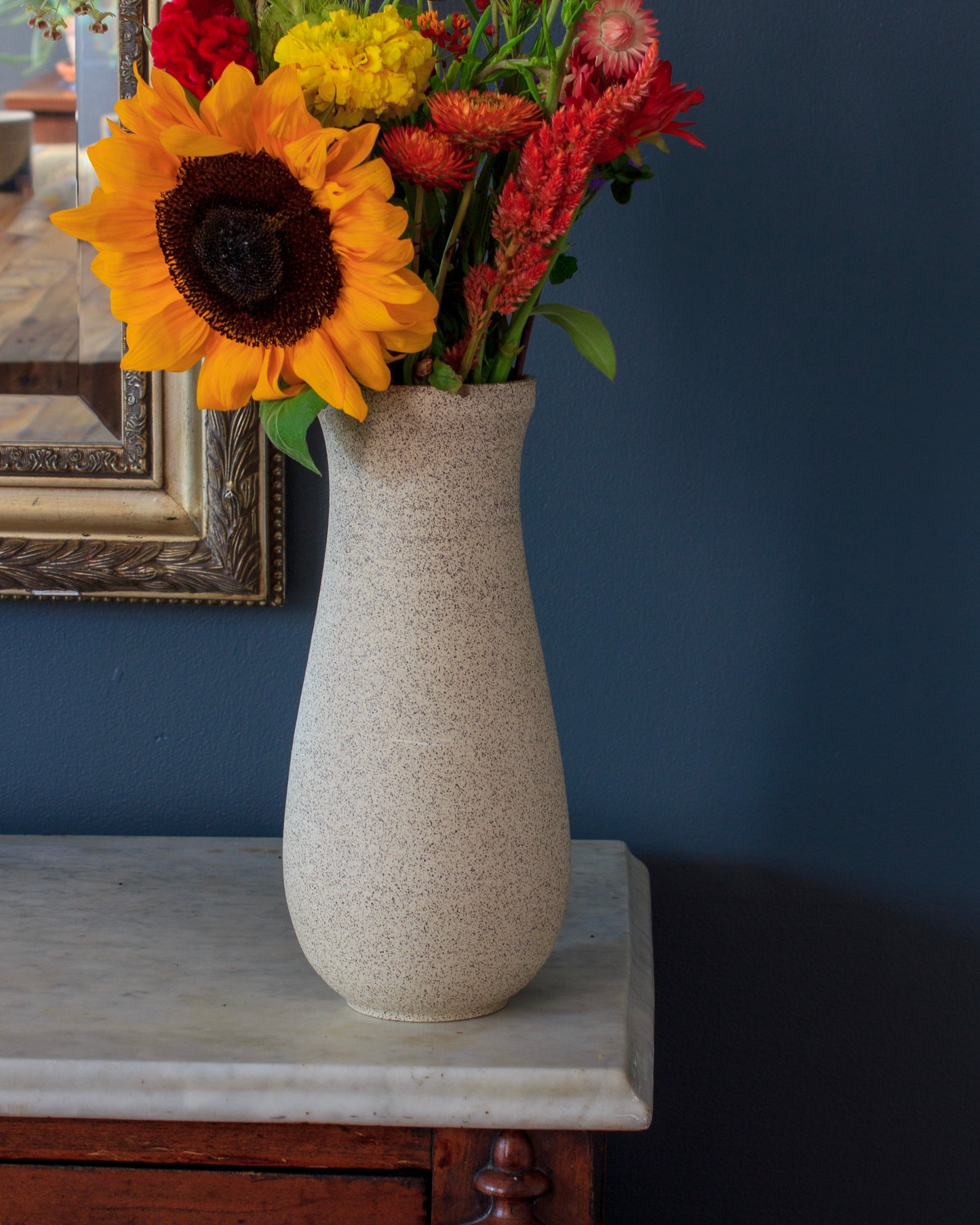 Speckled Vase - White